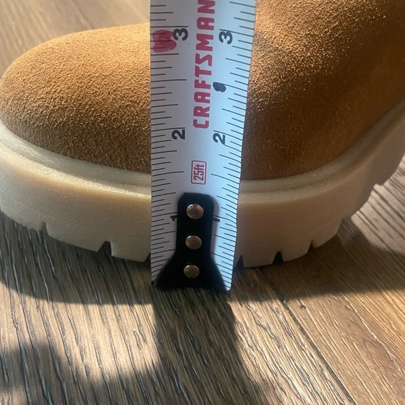 Dolce Vita Tan Heeled Boots with Chunky Heel - Picture 7 of 7